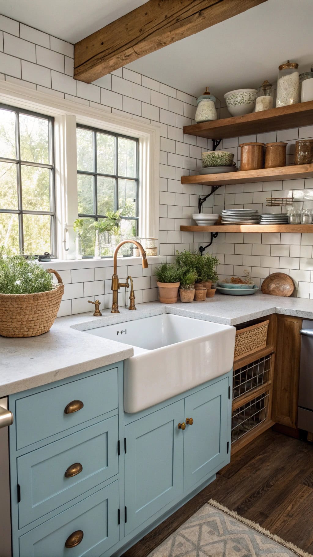 vintage blue farmhouse elegance