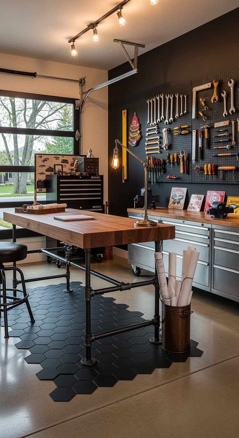 industrial garage workshop makeover