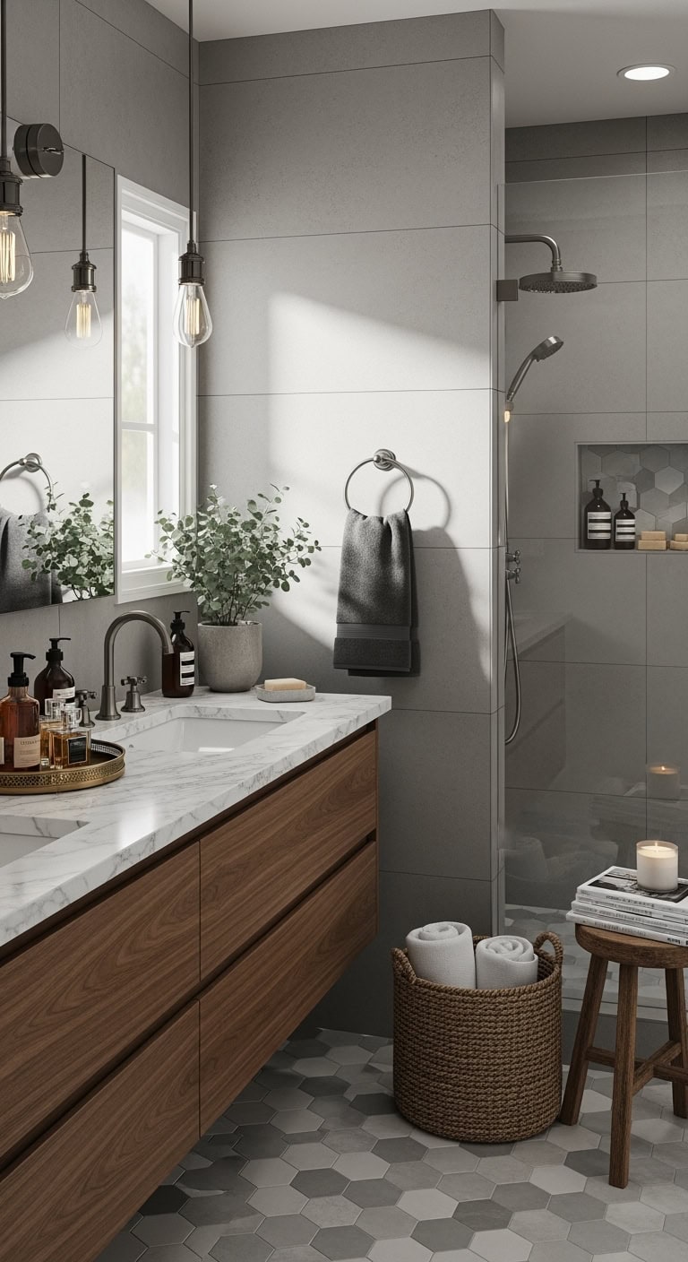pewter faucets exude industrial chic elegance