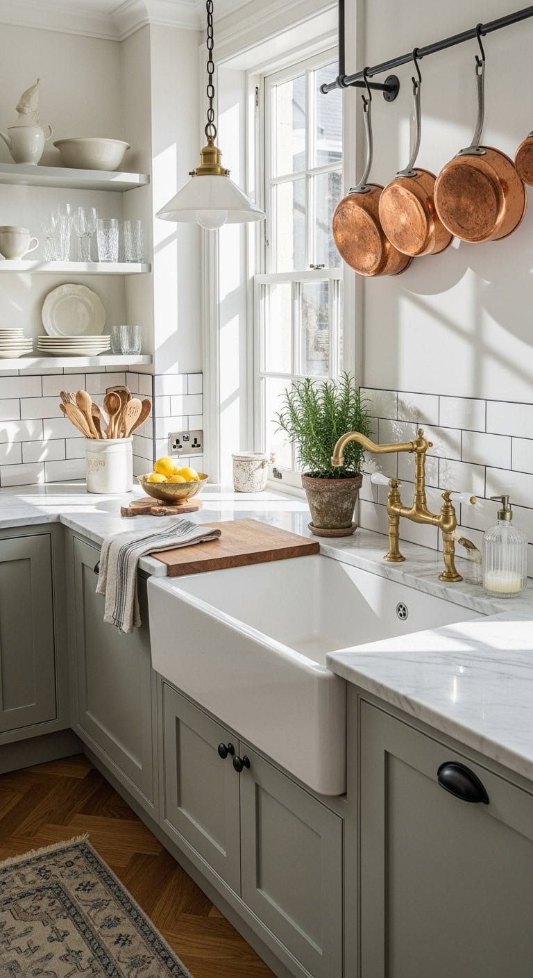 vintage farmhouse sink centerpiece showstopper