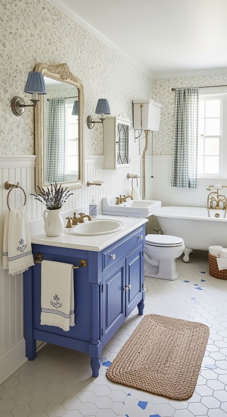 periwinkle cottage bathroom makeover