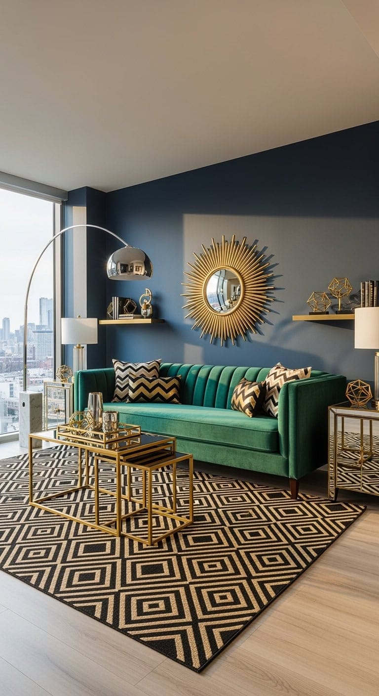 glamorous geometric metallic revival