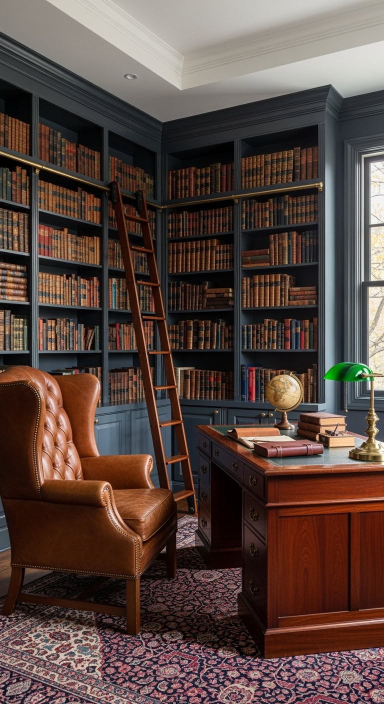 moody built in library lounge