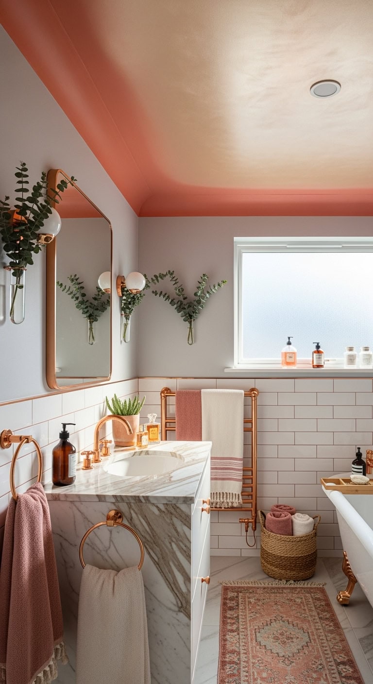 sunset inspired dreamy romantic sophisticated ceiling paint