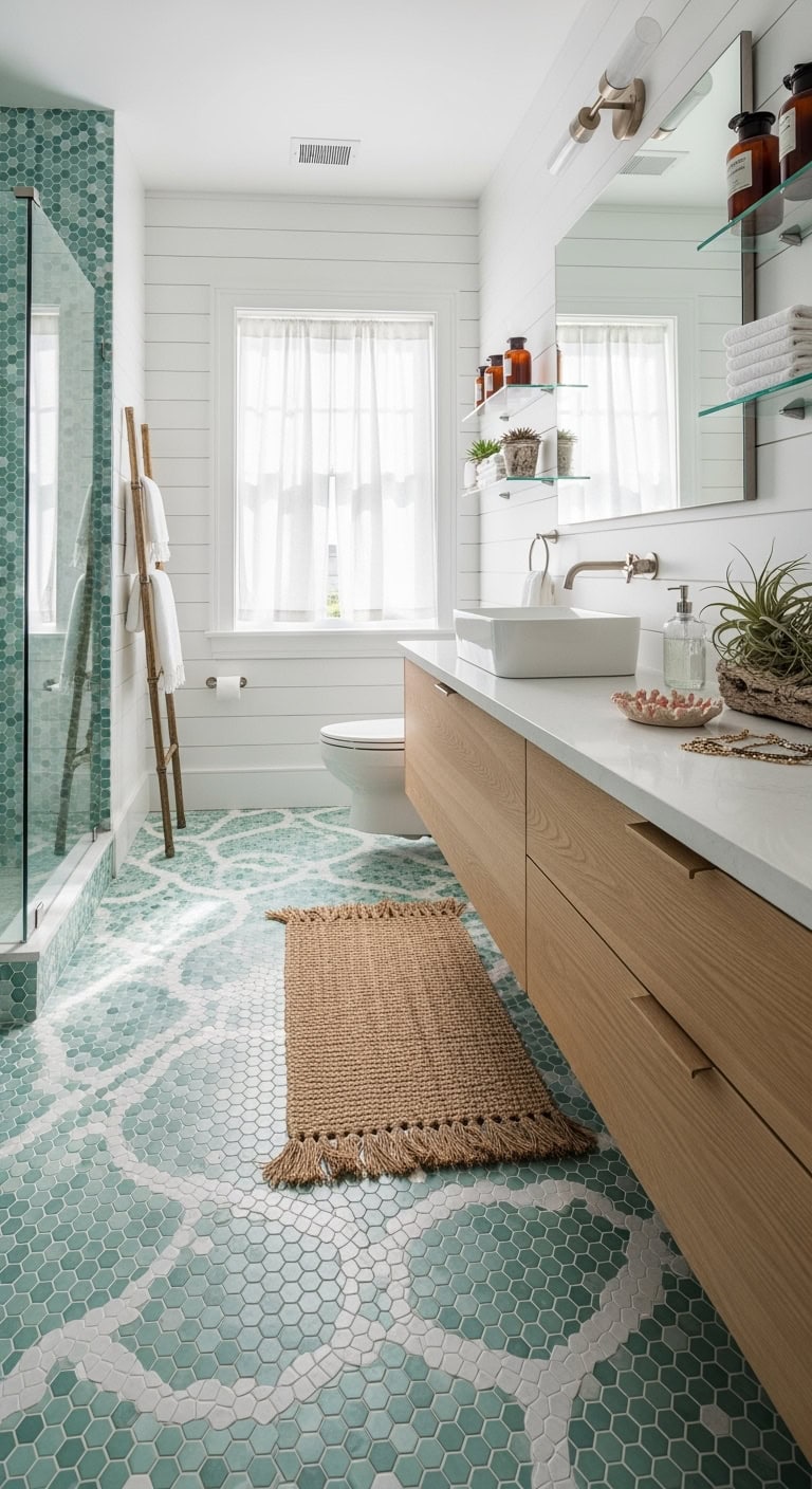 dreamy coastal mermaid bathroom retreat