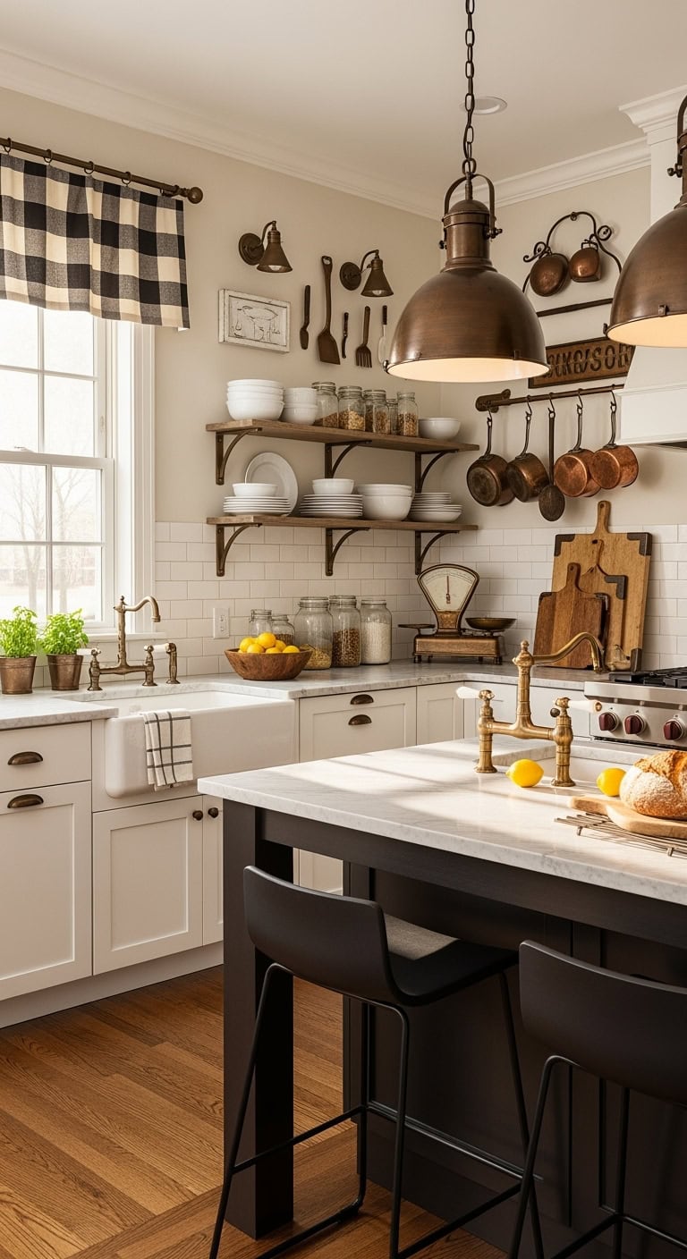 farmhouse bronze kitchen style