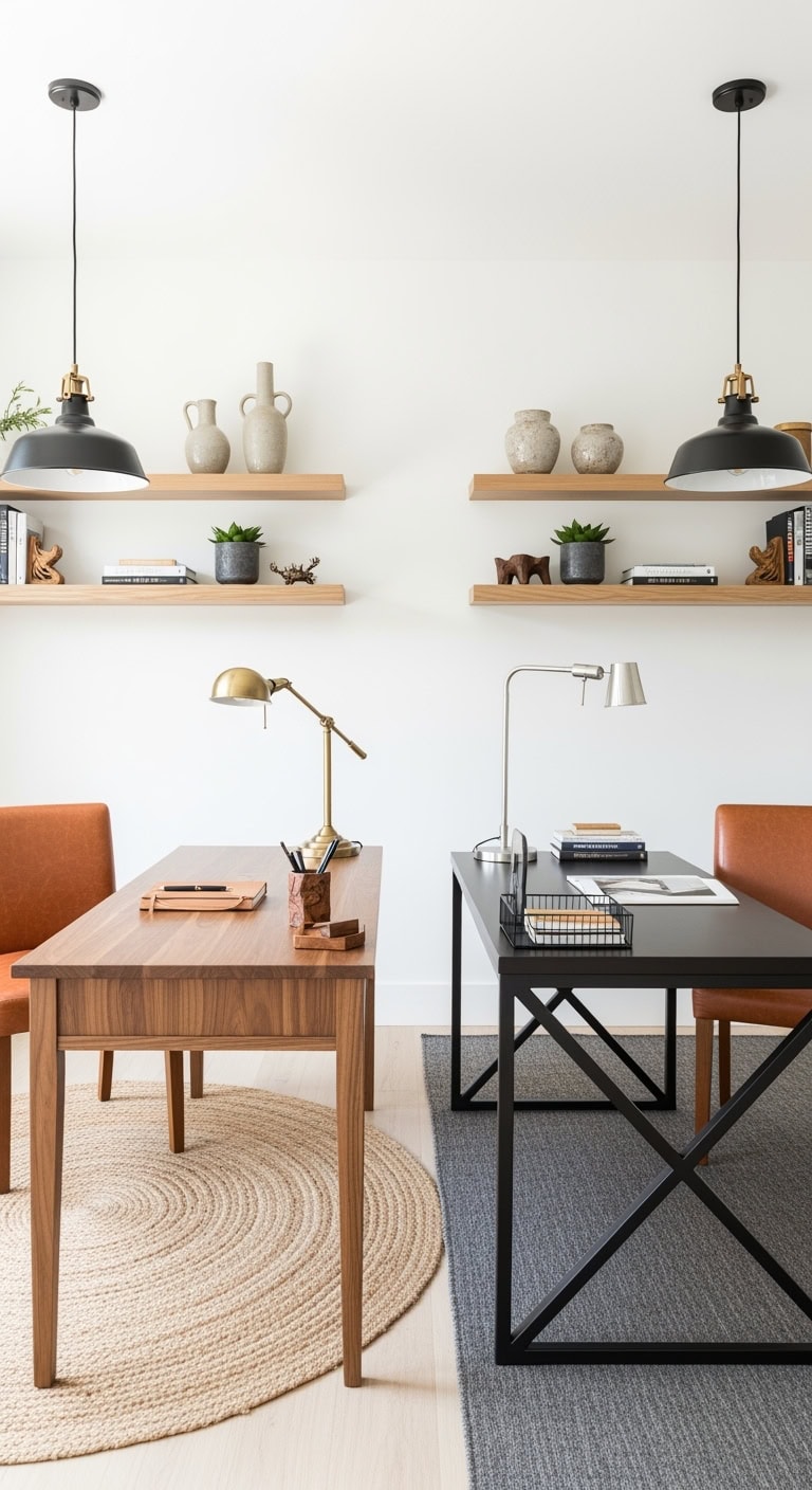 cohesive material contrast workstation design