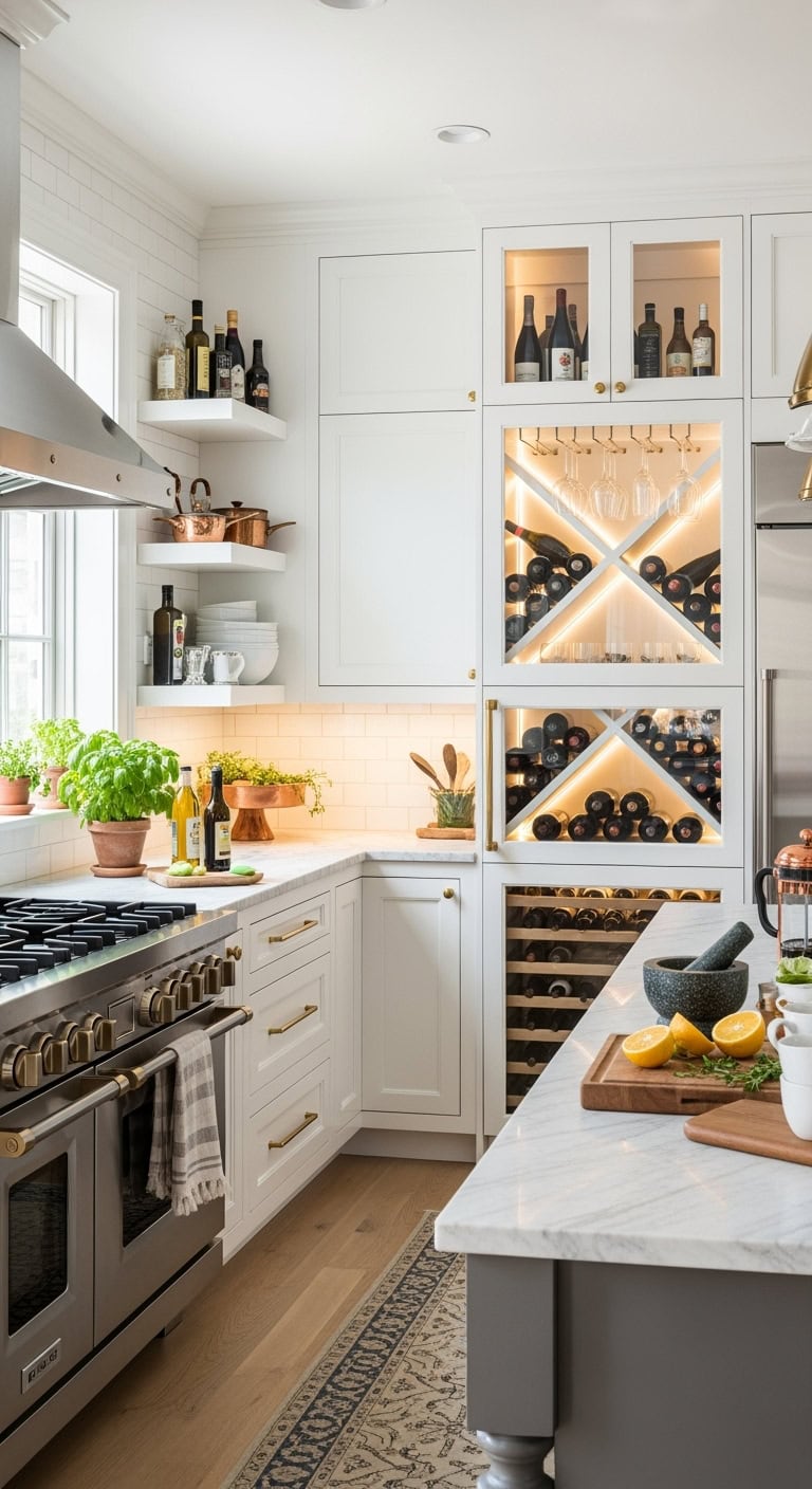 sophisticated stylish temperature controlled wine storage