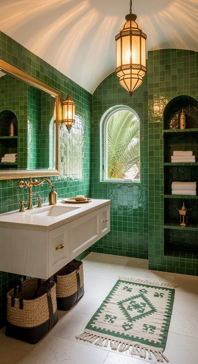 emerald zellige moroccan oasis