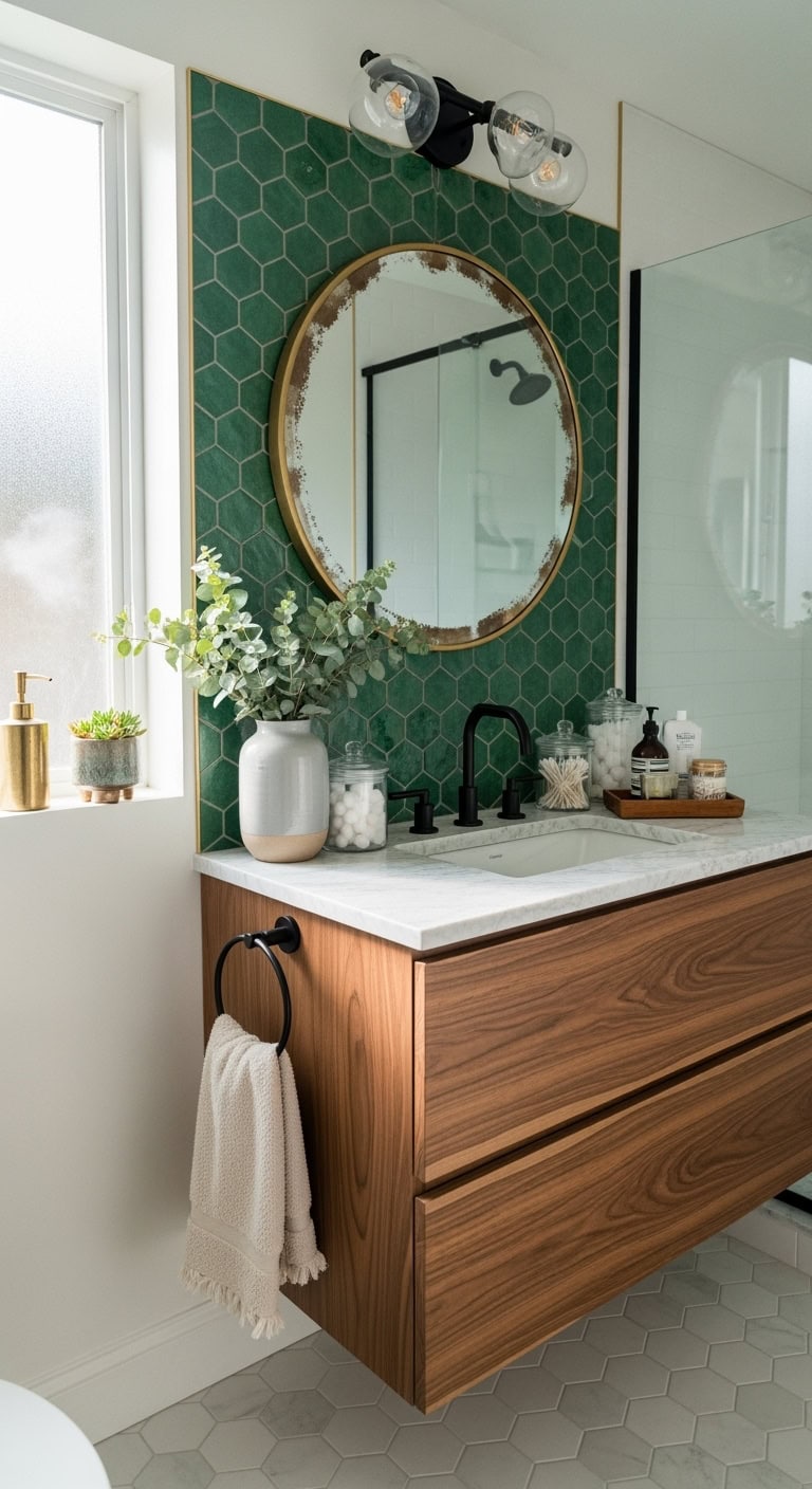 elegant jewel toned vanity design statement