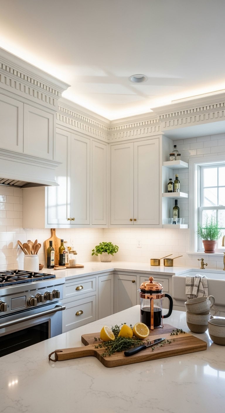 elegant marble crown molding enhancement