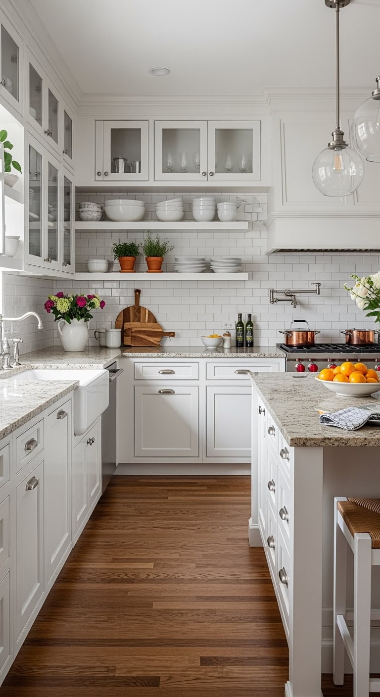 timeless classic white backsplash