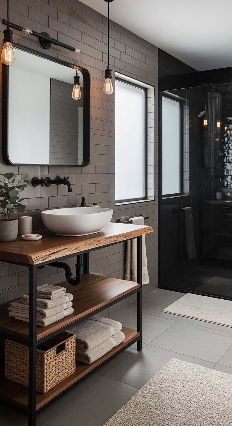 edgy sleek industrial style black faucet