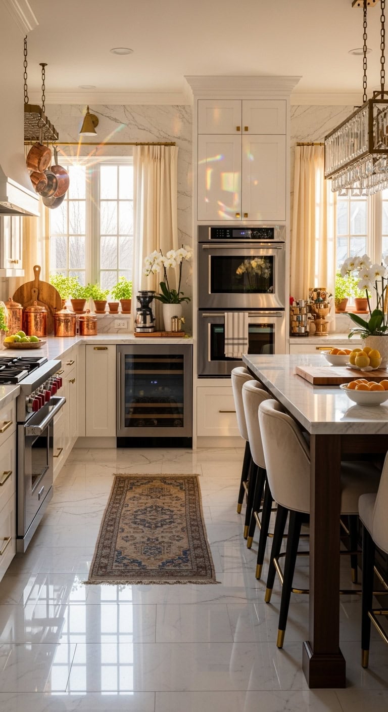 luxurious white kitchen design