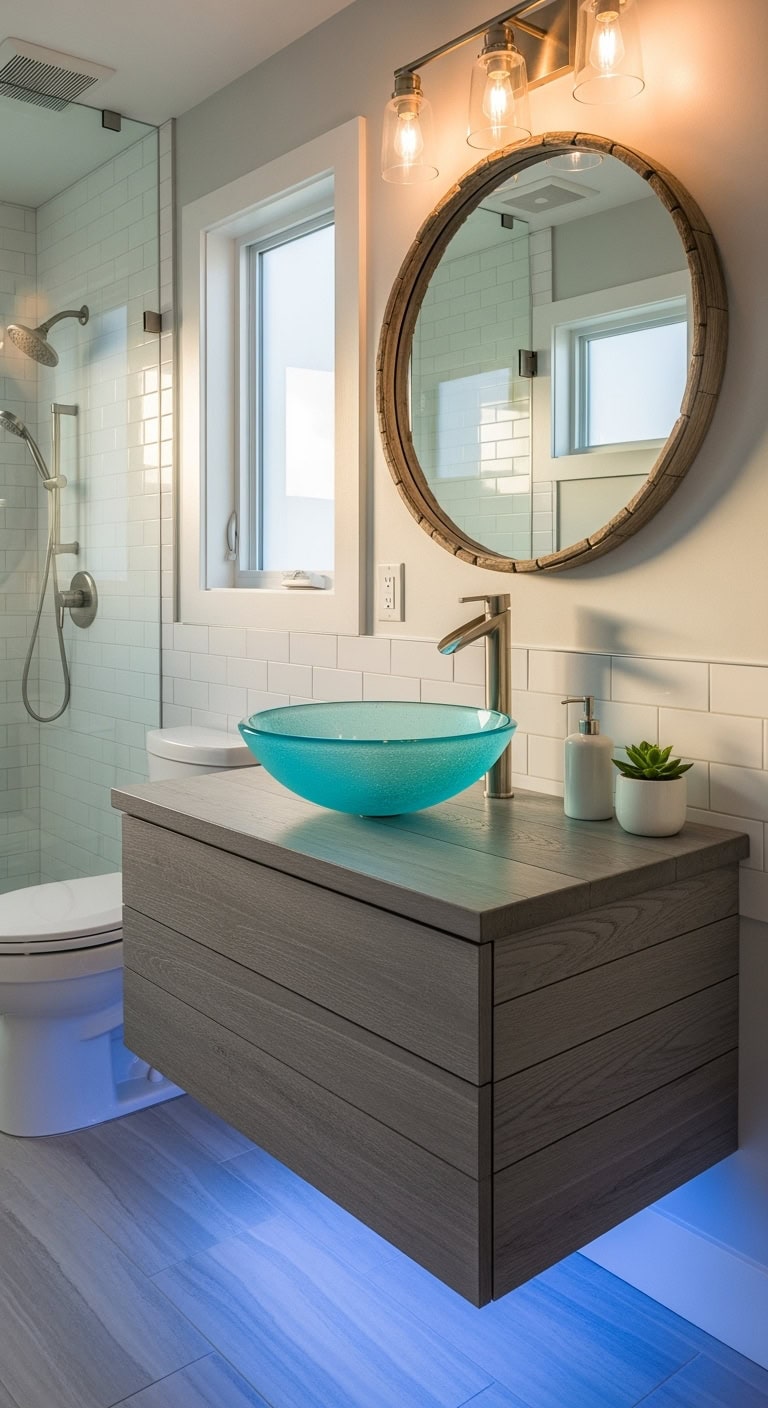 modern coastal vanity transformation