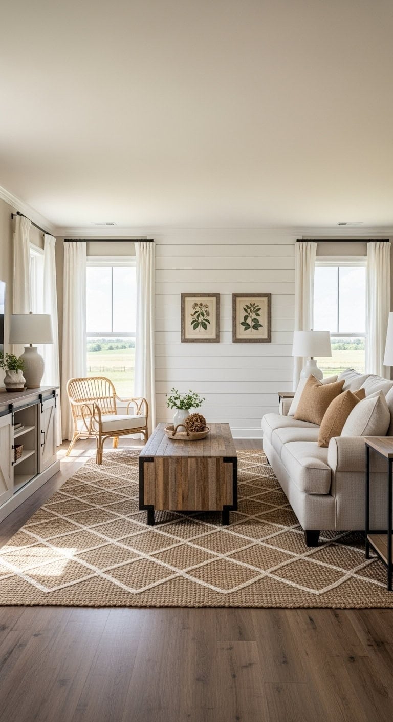 modern farmhouse cozy neutral mix
