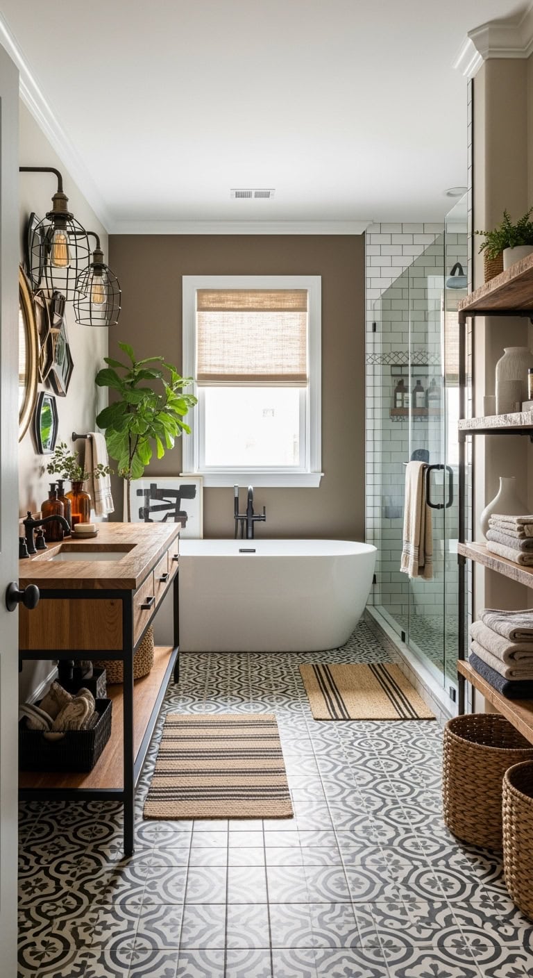 moody eclectic black tan textures