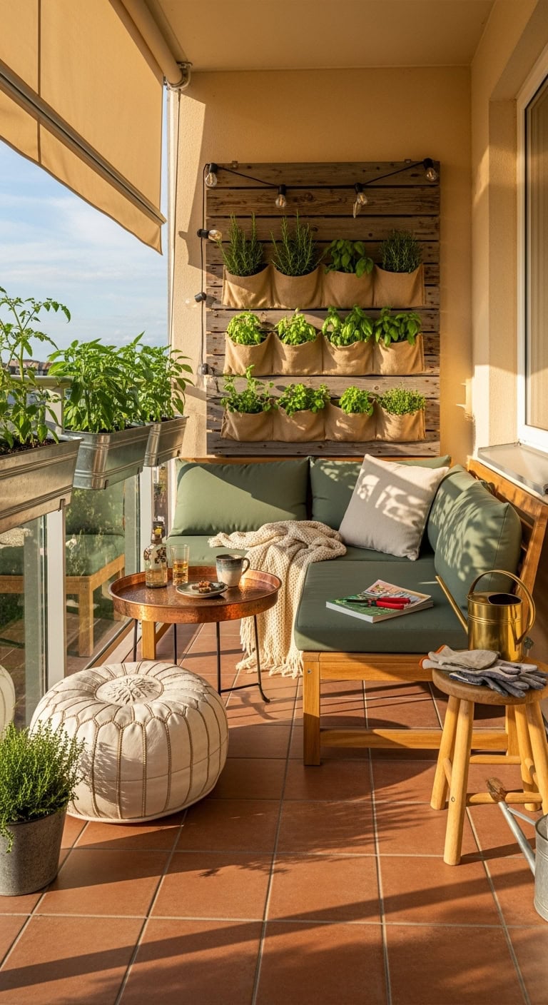 lush vertical herb garden oasis