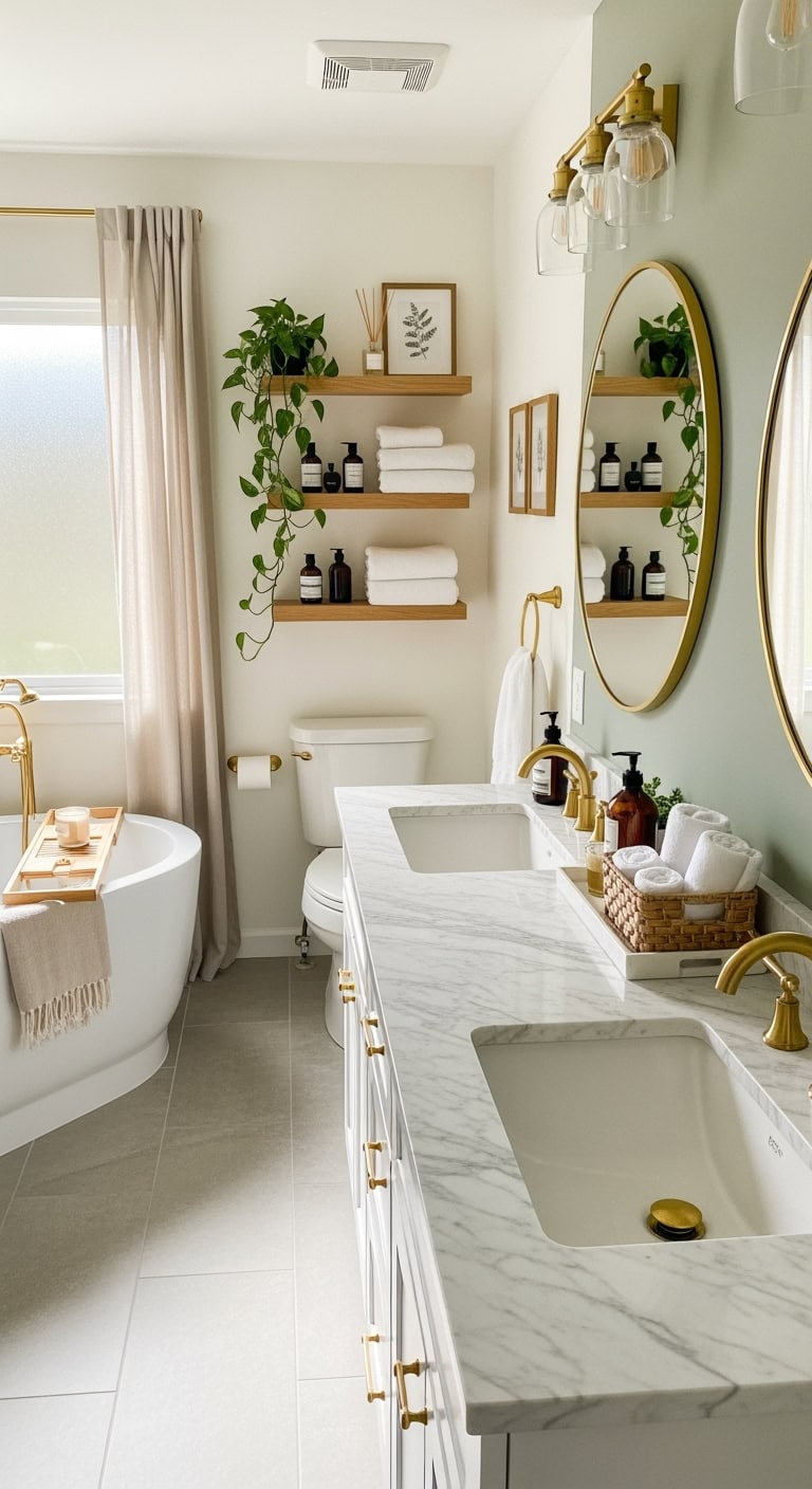 anxious financial signaling through bathroom aesthetics