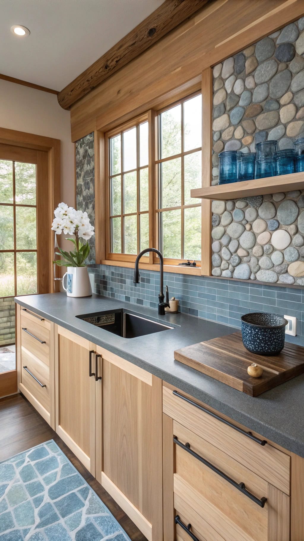 tranquil zen kitchen sanctuary