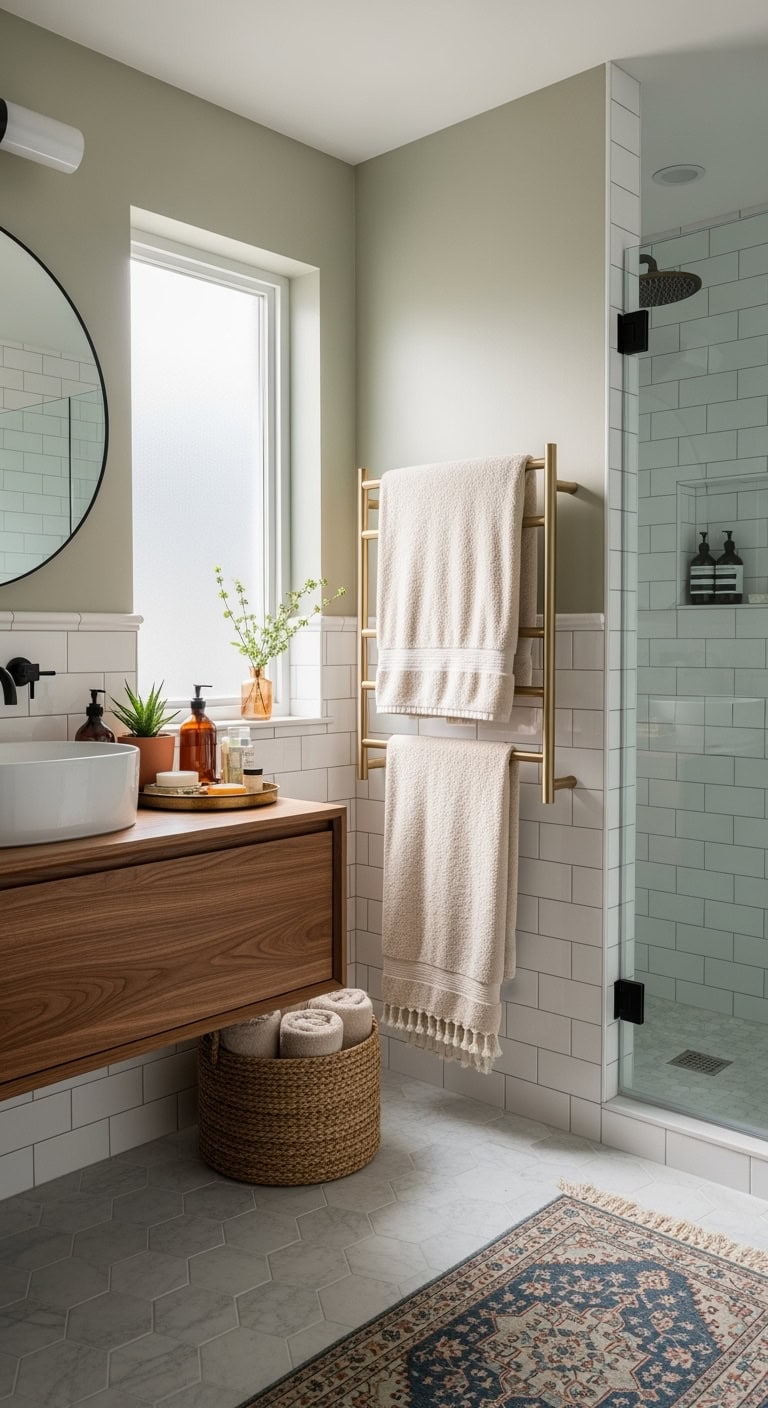 heated energy efficient space saving luxurious towel rack