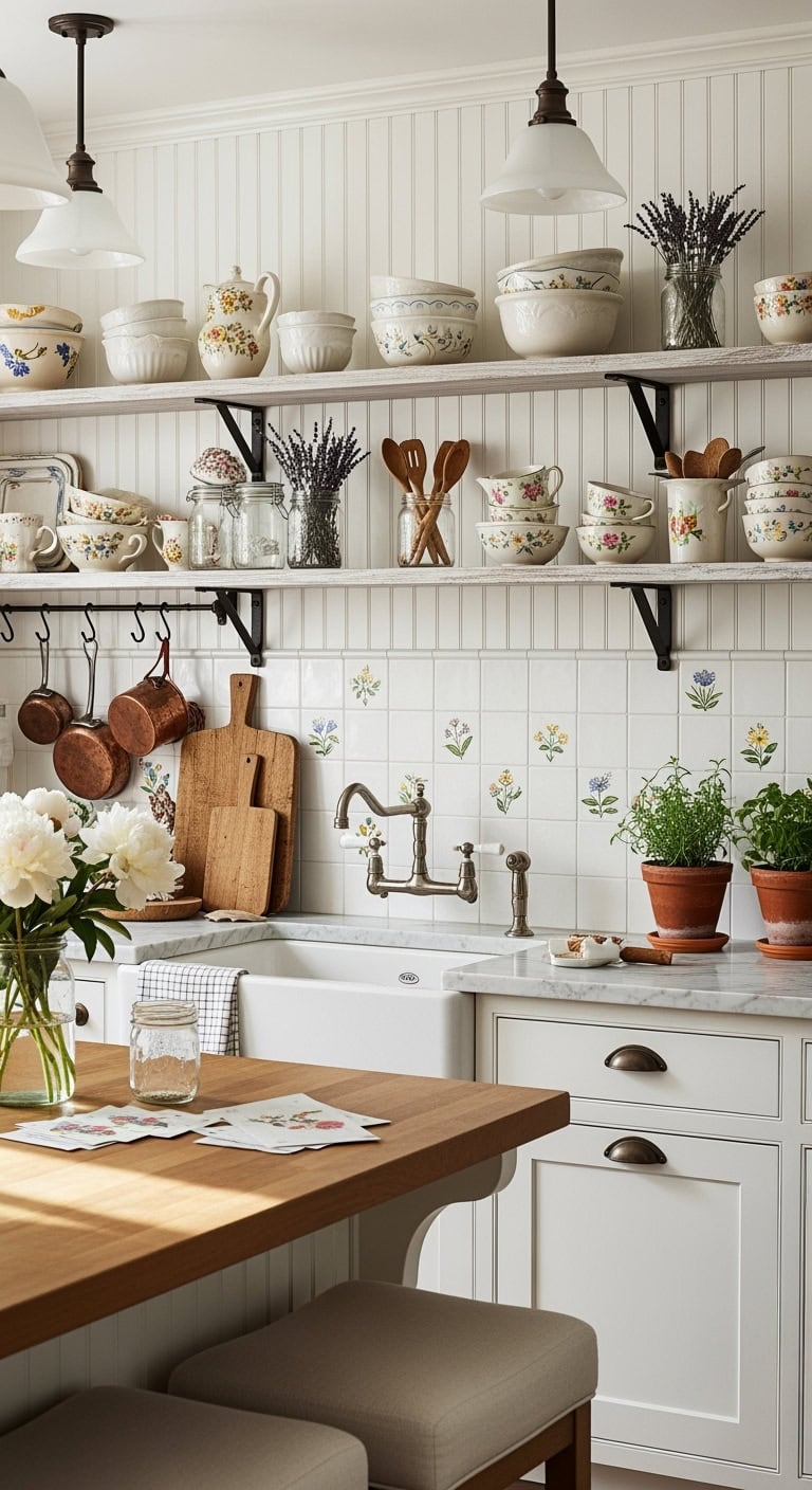 charming white cottage kitchen
