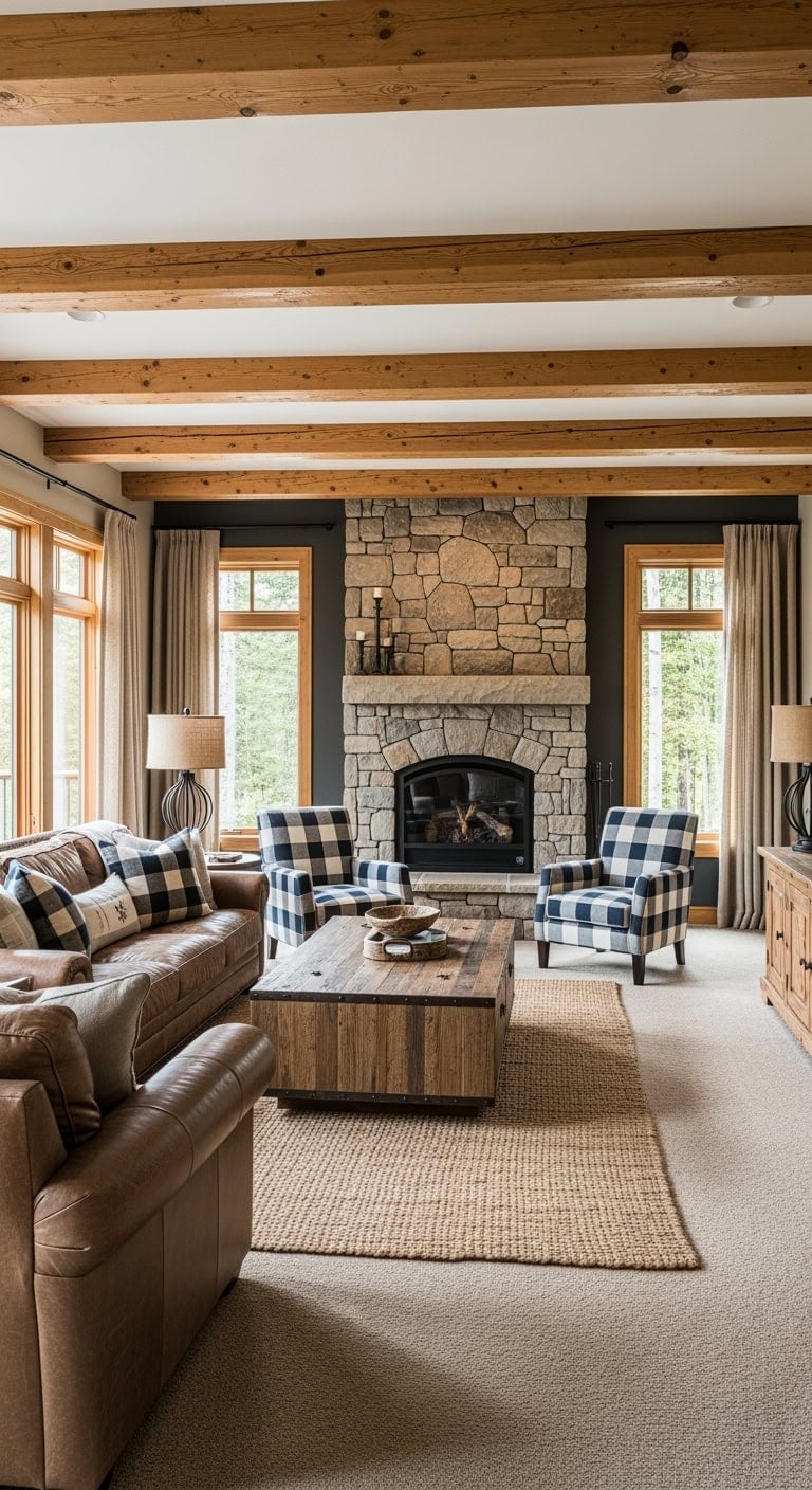 rustic lodge beige comfort