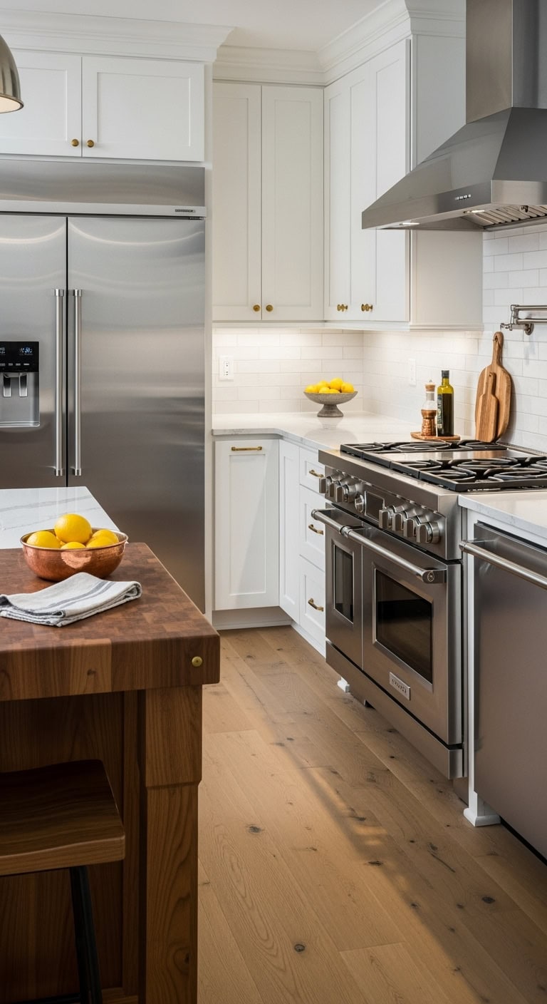 stainless steel statement kitchen appliances