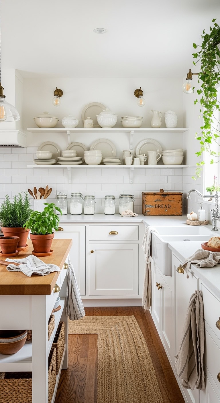cozy vintage cottage kitchen