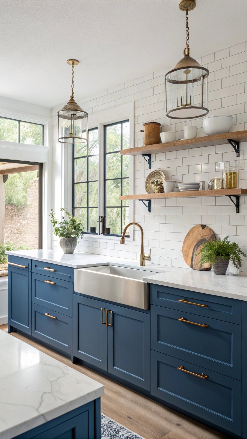 matte cobalt cabinet elegance