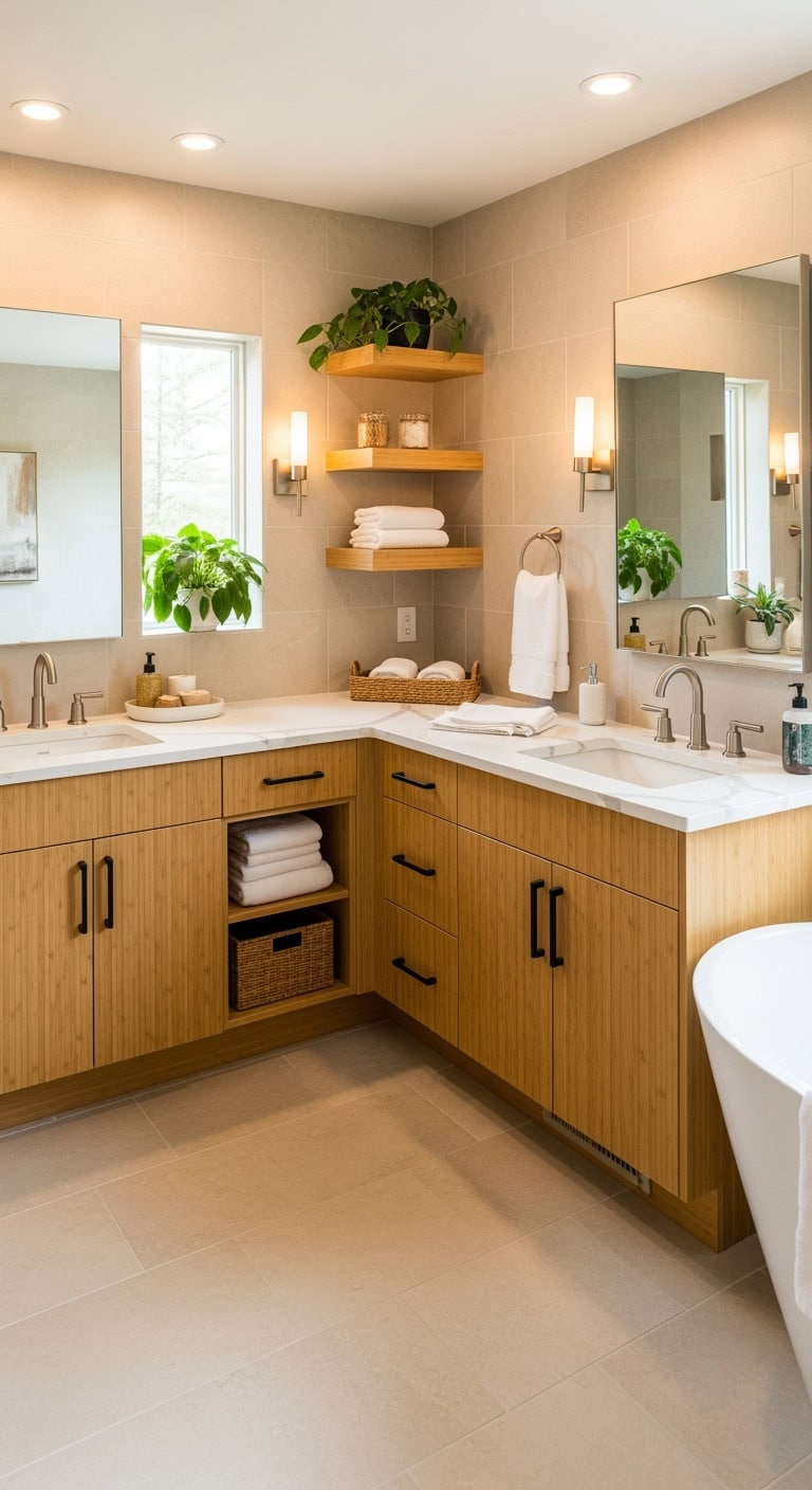 eco chic sustainable organic modern bathroom