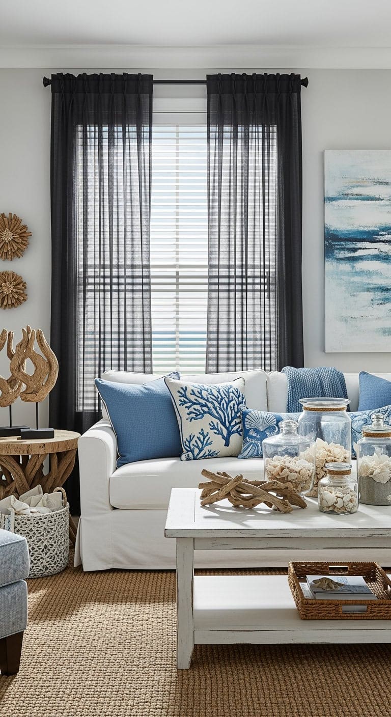 coastal modern layered window styling