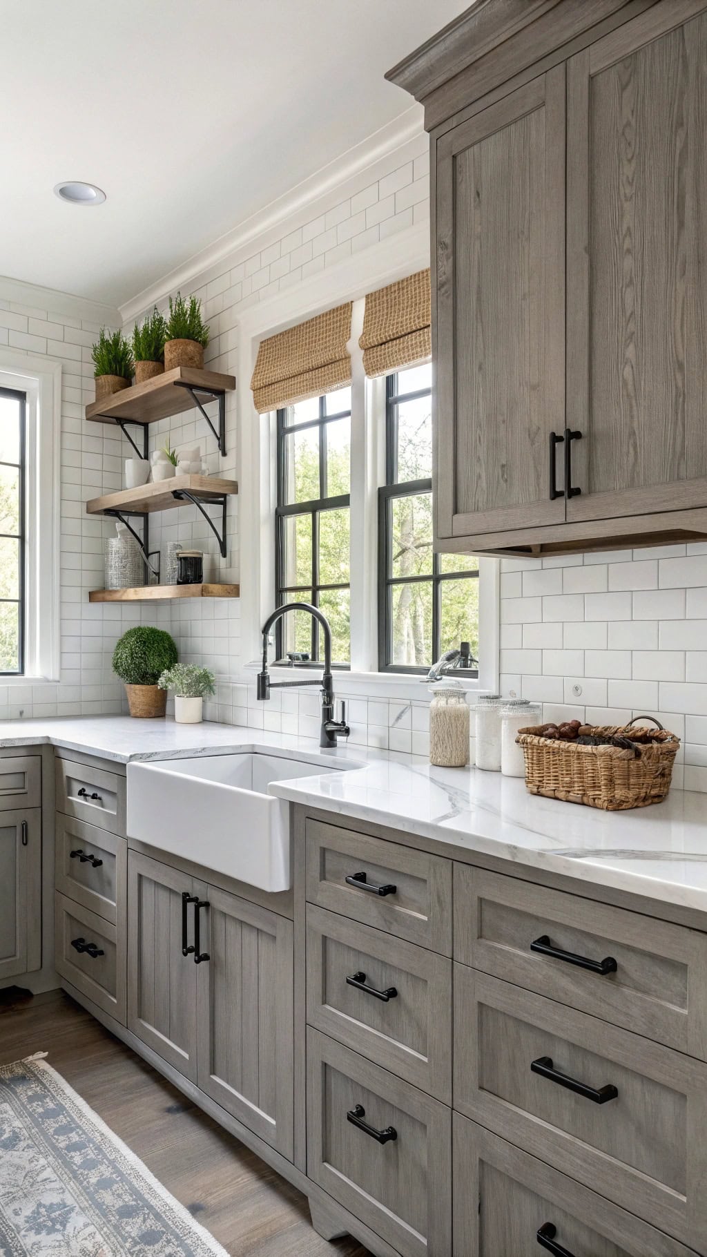 timeless gray shaker cabinets