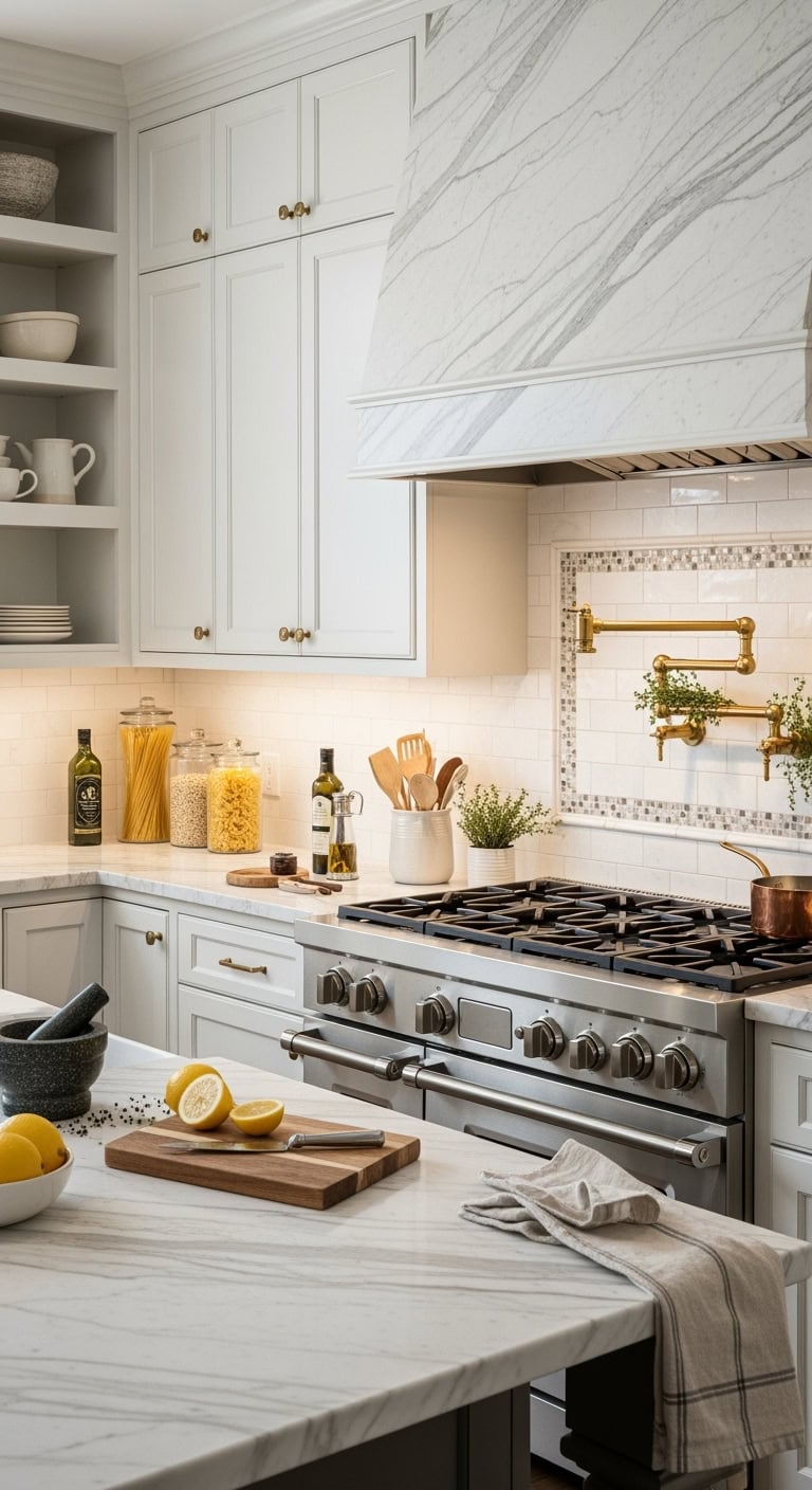 elegant functional pot filler centerpiece