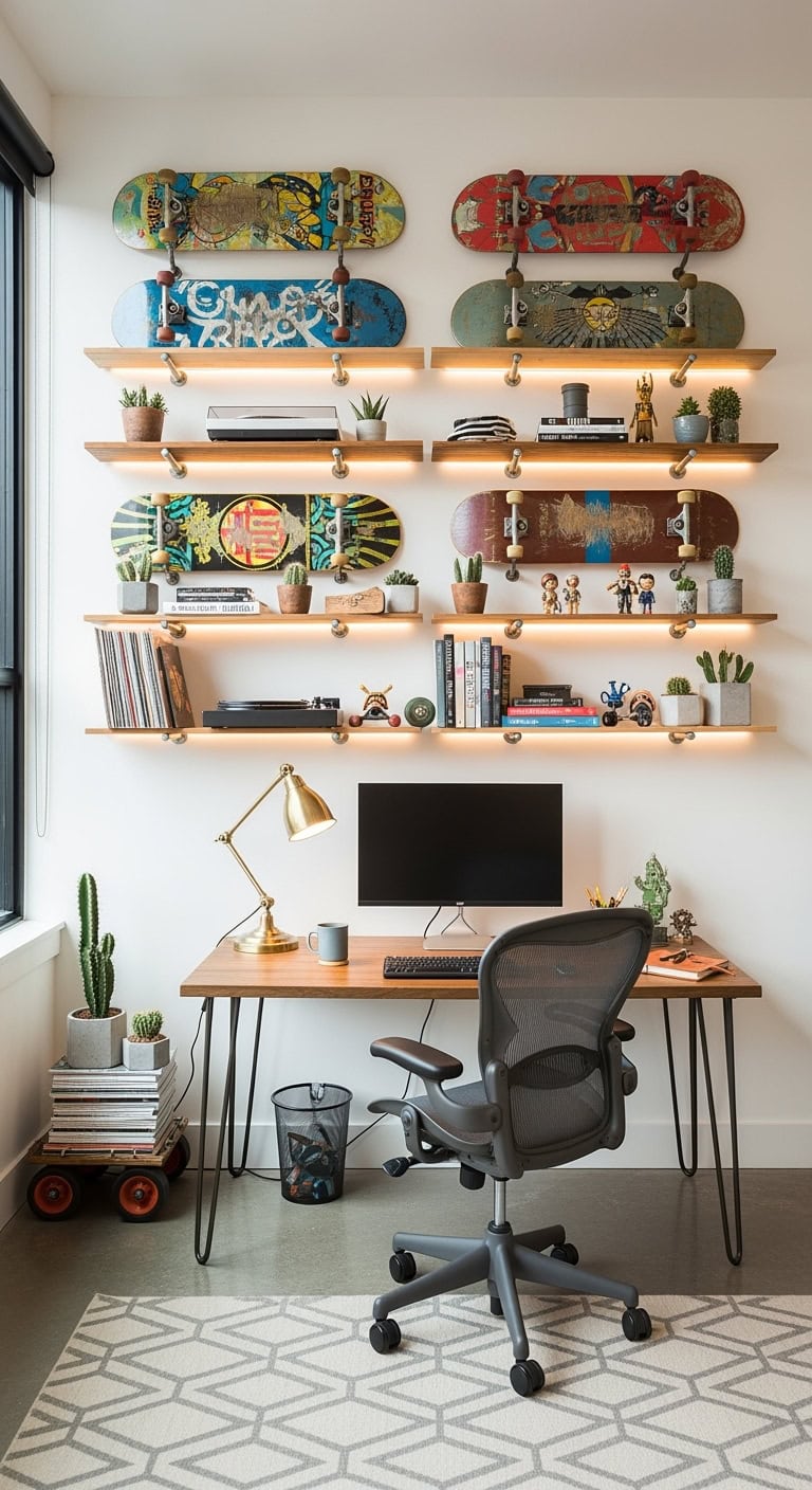 recycled decks industrial chic shelving system