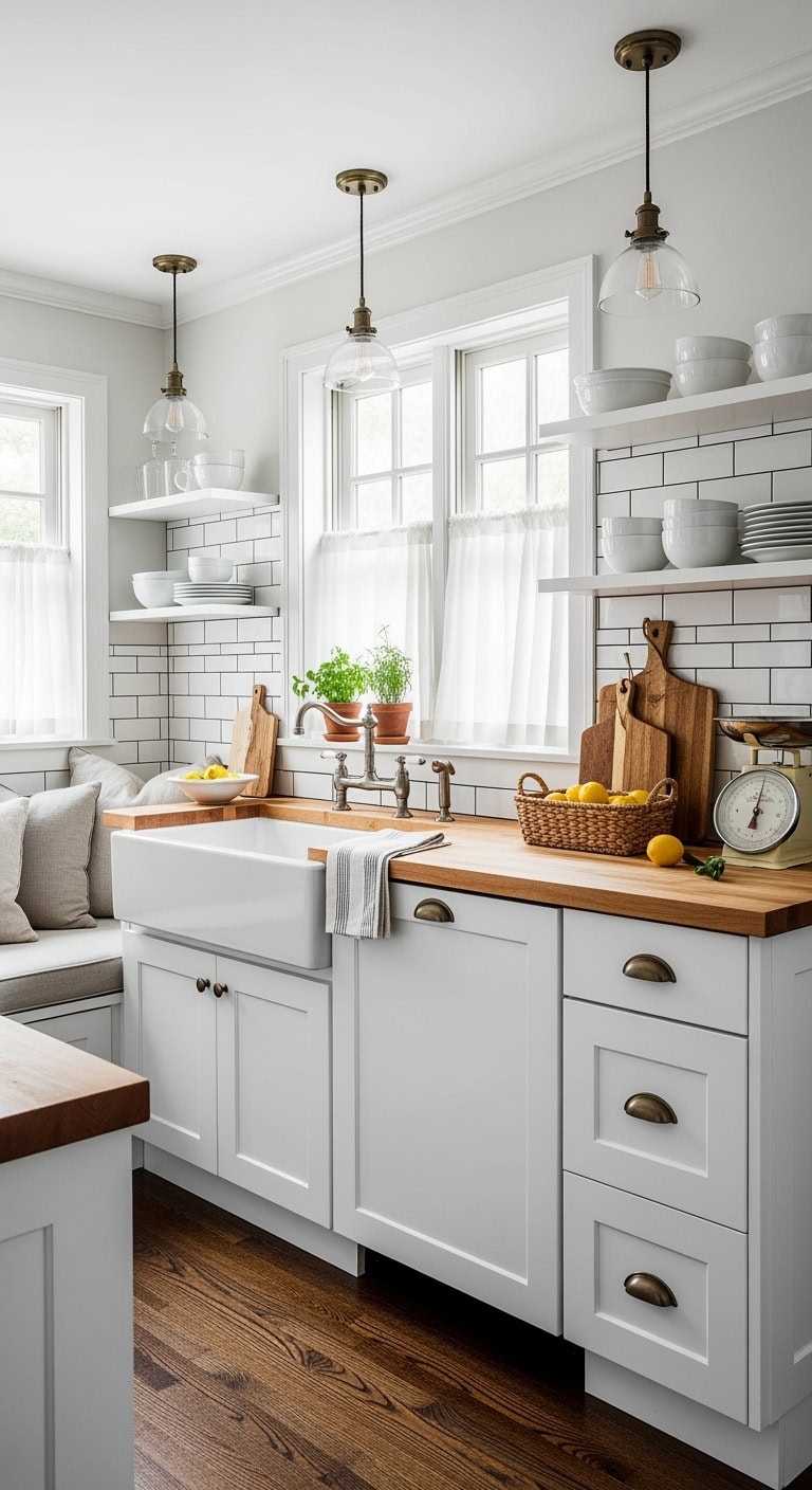 farmhouse white kitchen essentials