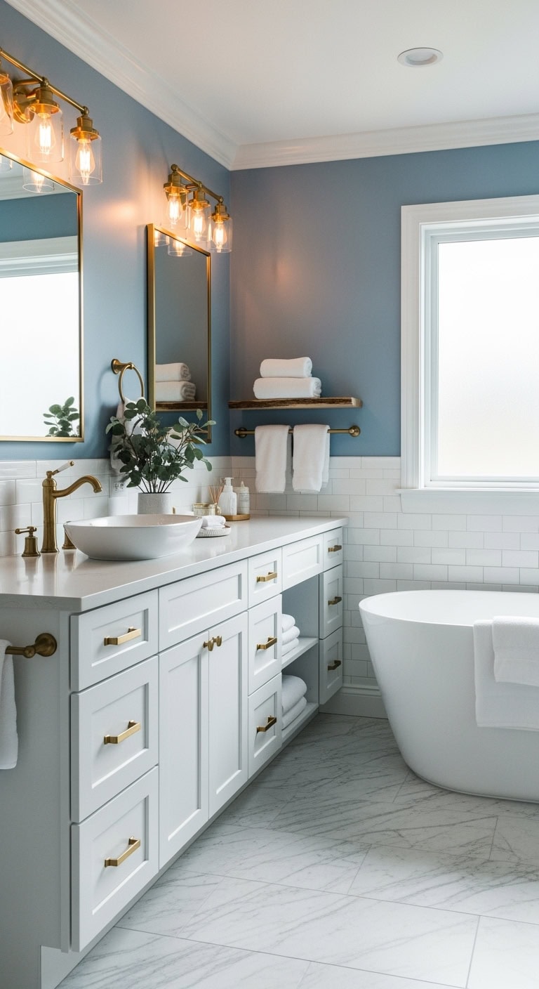 sophisticated serene spa like bathroom sanctuary