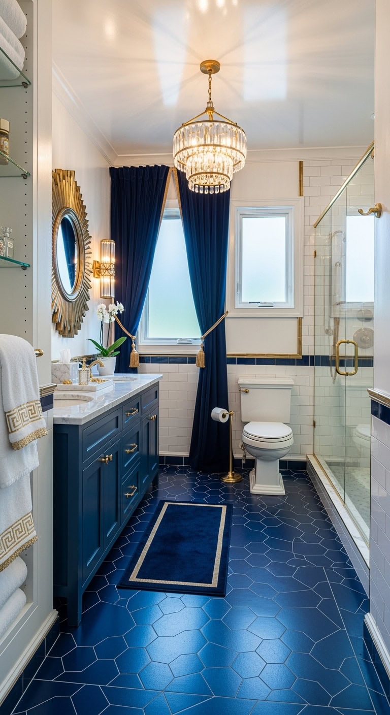 sapphire art deco glamour