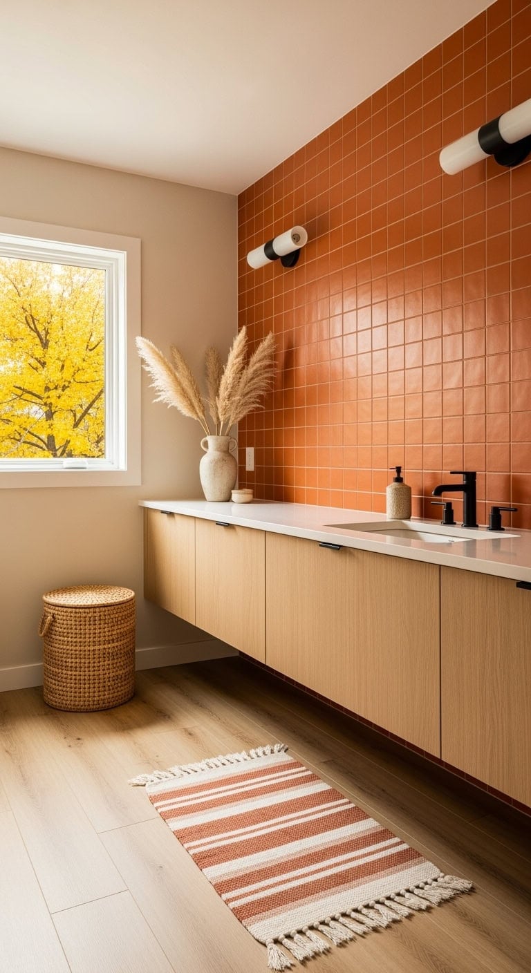 pumpkin spice matte tile accent