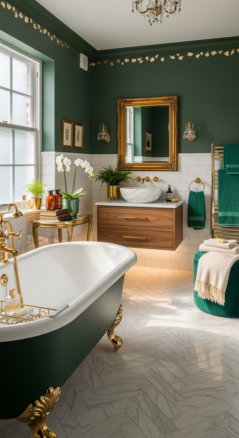 luxurious jewel toned dramatic spa like