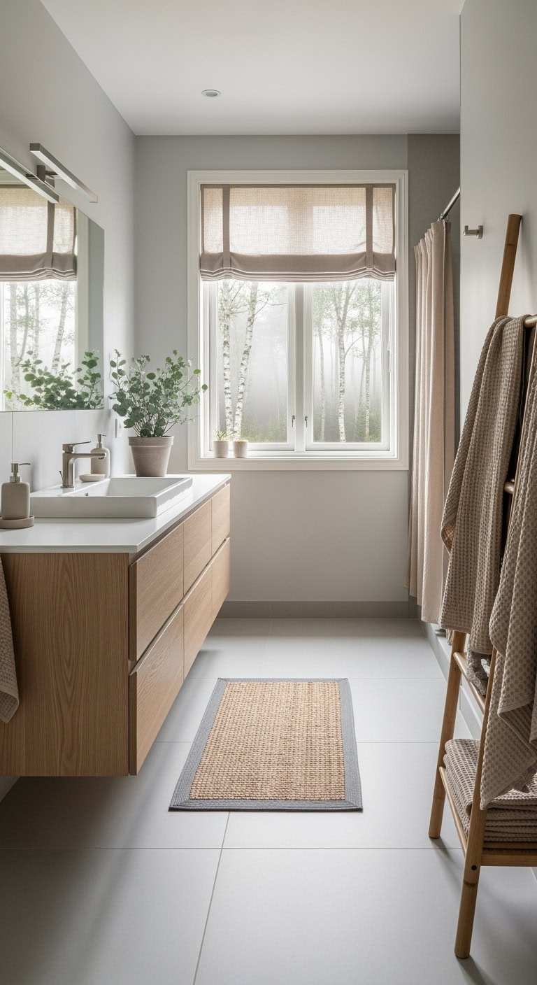 nordic inspired neutral bathroom retreat
