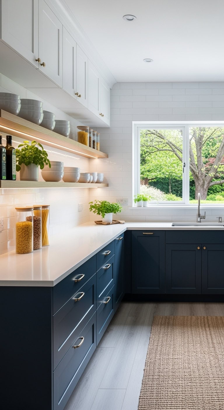 clean curated floating shelf vibe