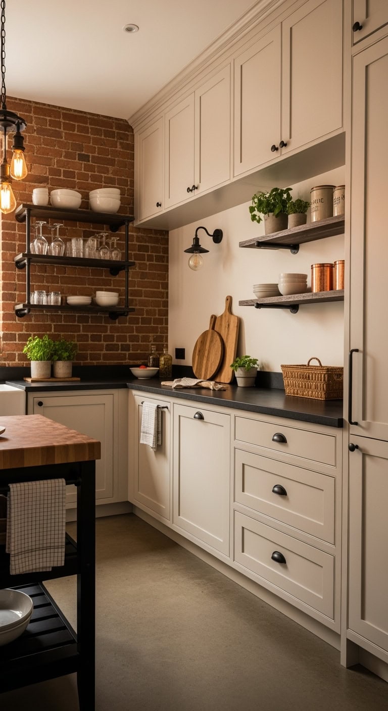 industrial warmth with off white