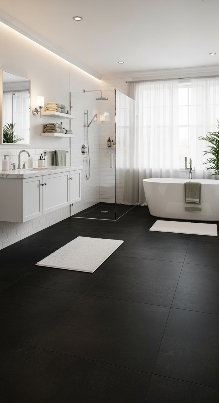 industrial chic concrete look tiles