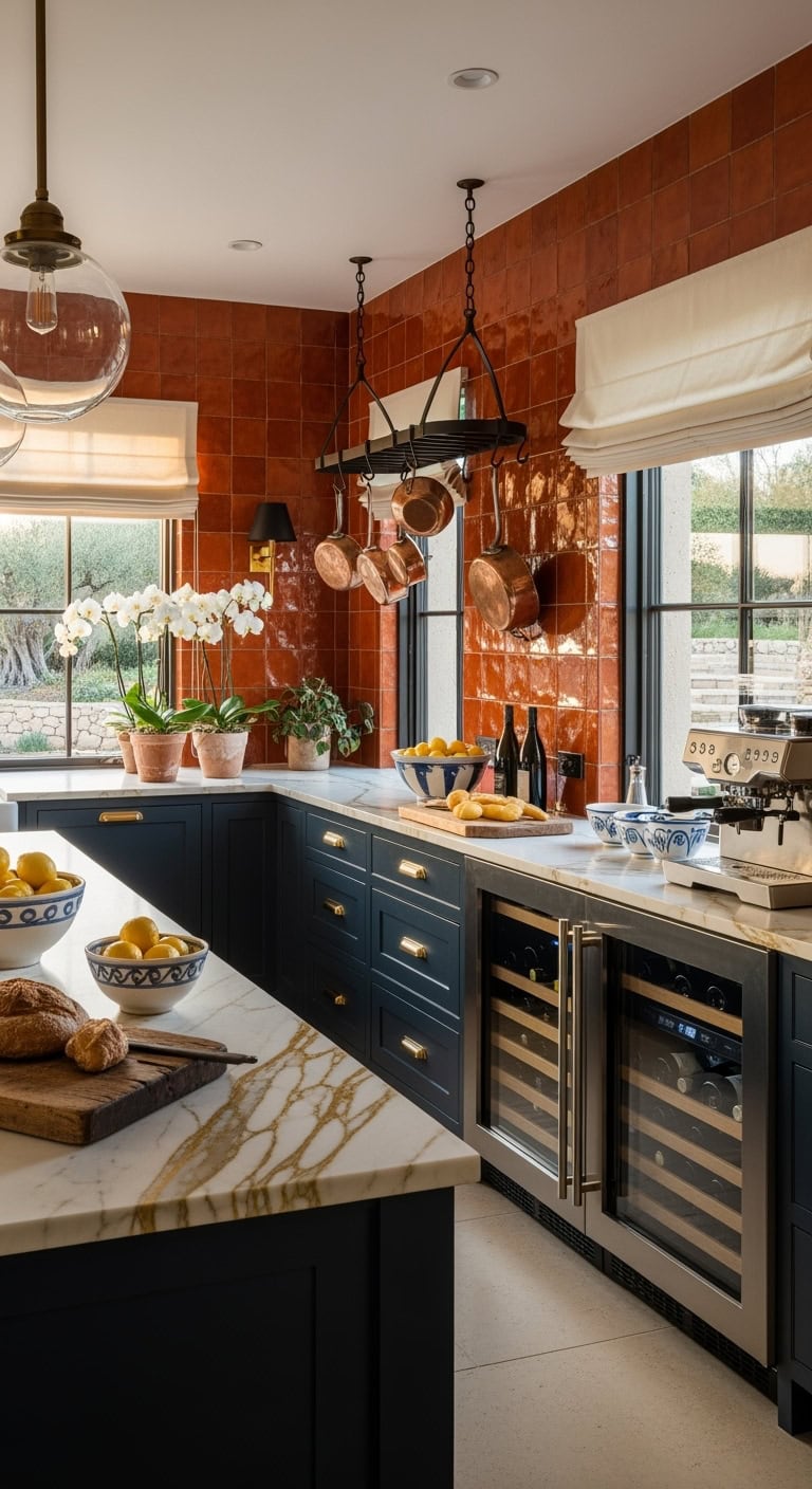 opulent and organic mediterranean kitchen