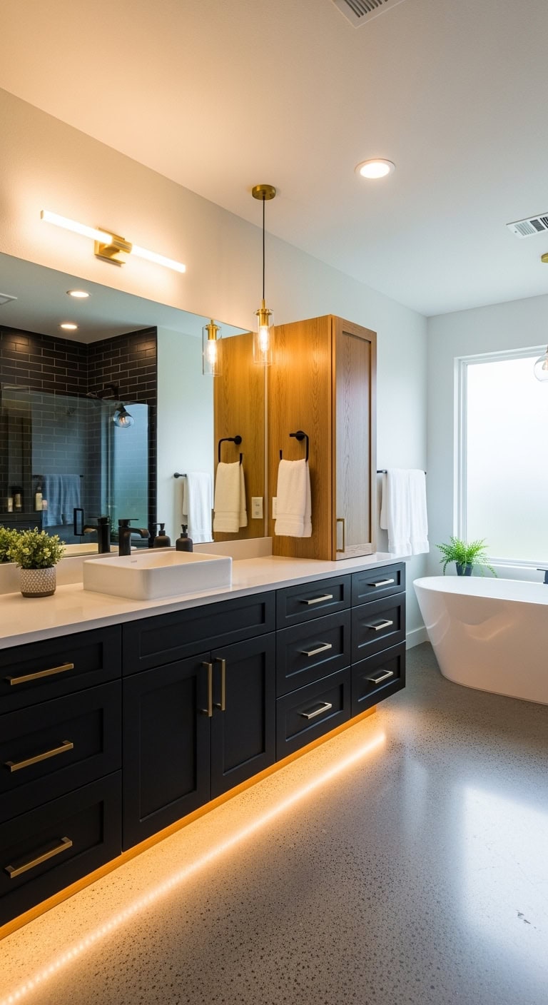 sophisticated black vanity cabinet styles