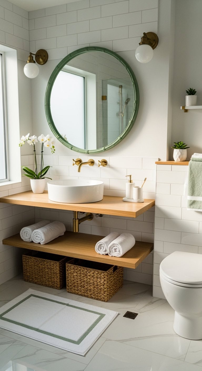 tropical oasis bathroom centerpiece mirror