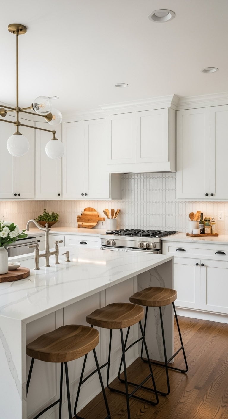 sleek cozy modern kitchen