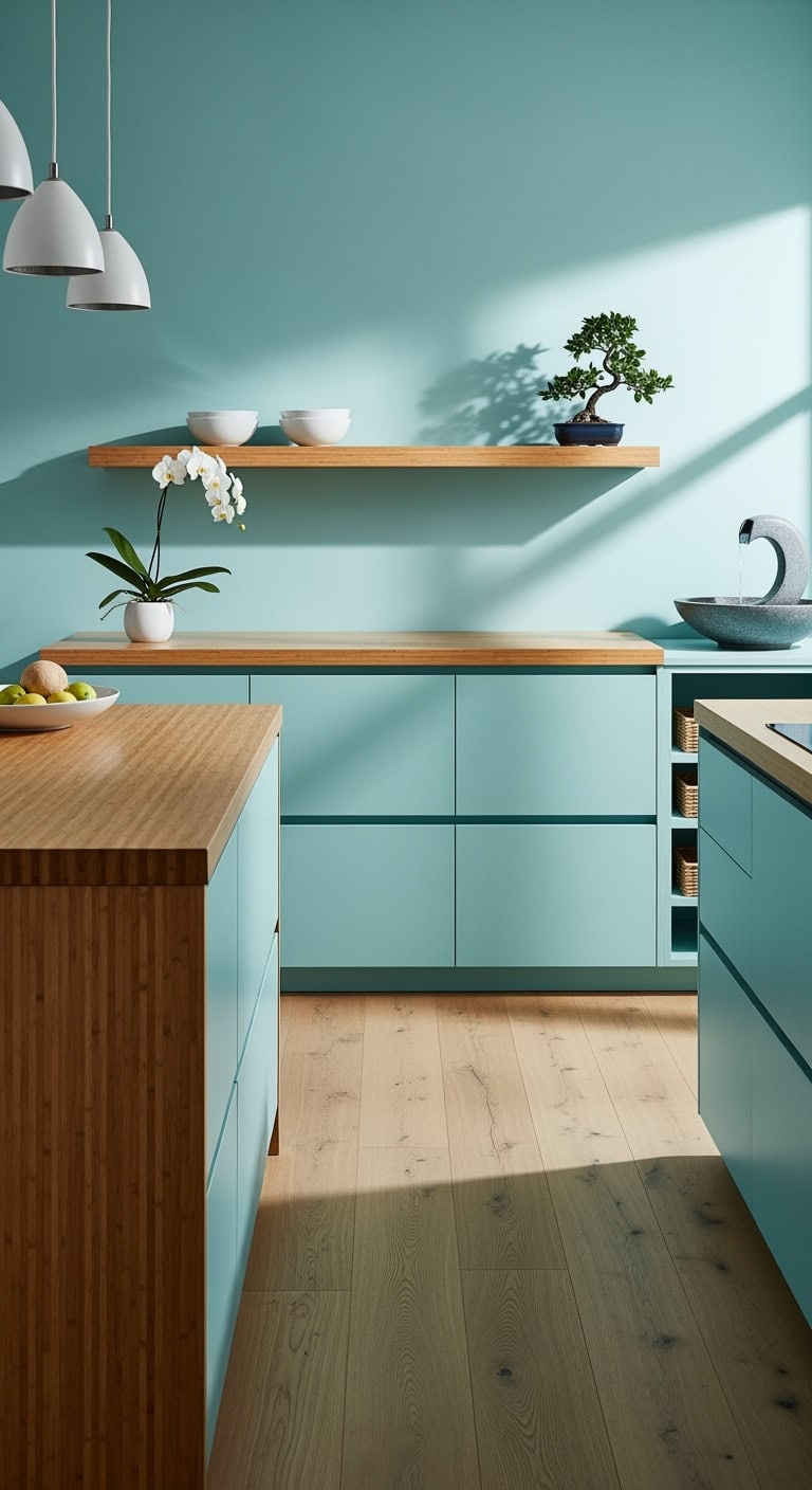 tranquil minimalism in kitchen