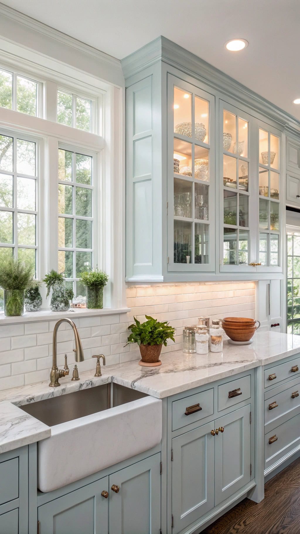 showcase elegant kitchenware display